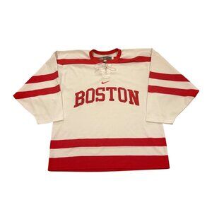 Vintage Nike Bauer Boston University Terriers NCAA Hockey Jersey Men's Medium
